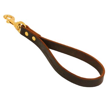 Dog Leather Brown Leash for Making English Bulldog Obedient