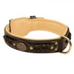 English Bulldog Leather Collar Braided
