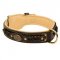 English Bulldog Leather Collar Braided