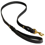 Walking Training Leather English Bulldog Leash Braided