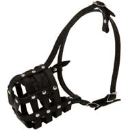 Walking and Training Leather Cage English Bulldog Muzzle