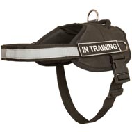 Nylon English Bulldog Harness with Reflective Strap for Training, Walking, Police Service, SAR and More