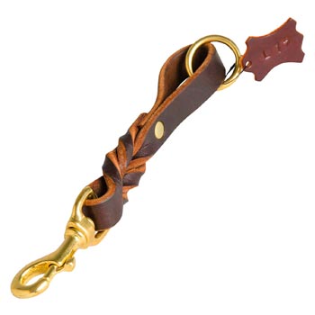 Leather Braided English Bulldog Pull Tab for Daily walking