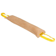 Dog bite tag ( dog bite tug ) made of leather